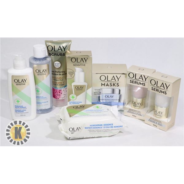 ASSORTED BAG OF NEW OLAY SKIN CARE PRODUCT
