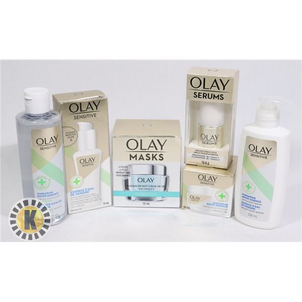 ASSORTED BAG OF NEW OLAY SKIN CARE PRODUCT