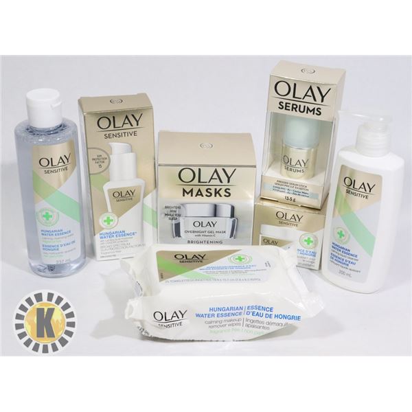 ASSORTED BAG OF NEW OLAY SKIN CARE PRODUCT