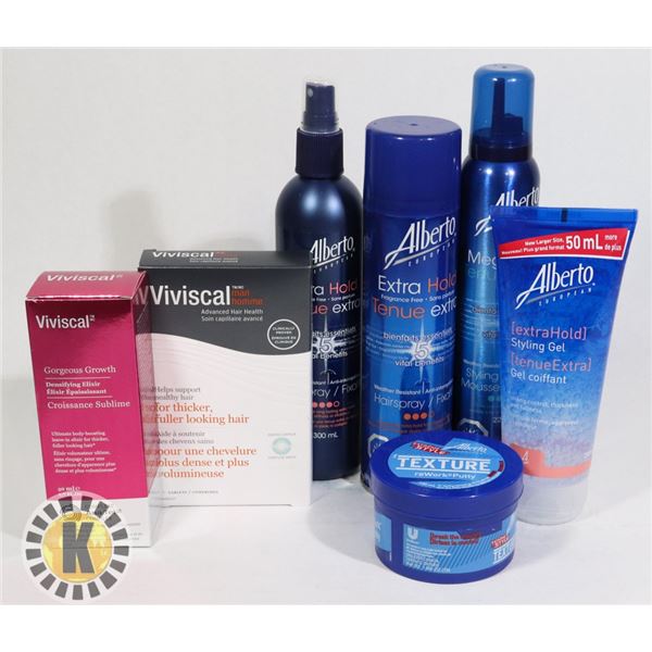BAG OF ALBERTO EUROPEAN & VIVISCAL HAIR PRODUCTS