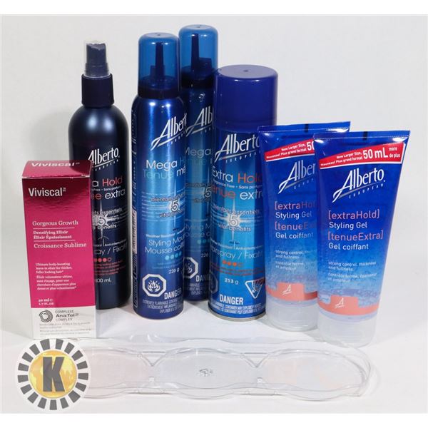 BAG OF ALBERTO EUROPEAN & VIVISCAL HAIR PRODUCTS