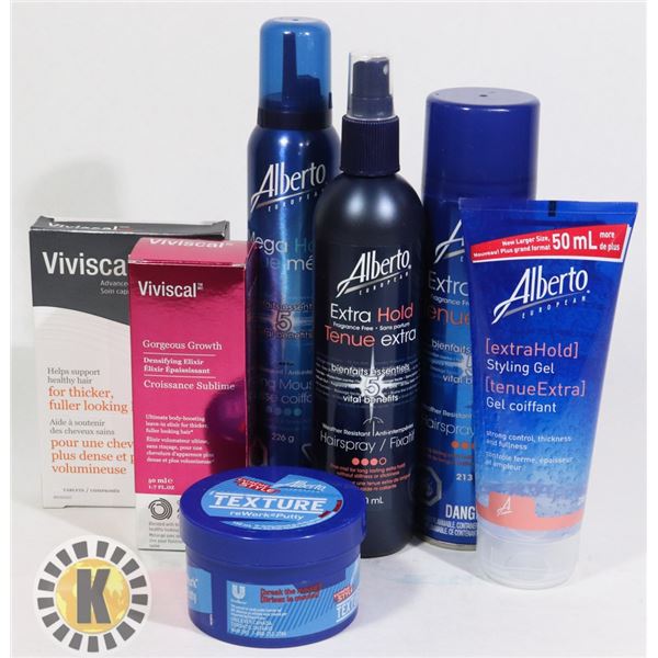 BAG OF ALBERTO EUROPEAN & VIVISCAL HAIR PRODUCTS