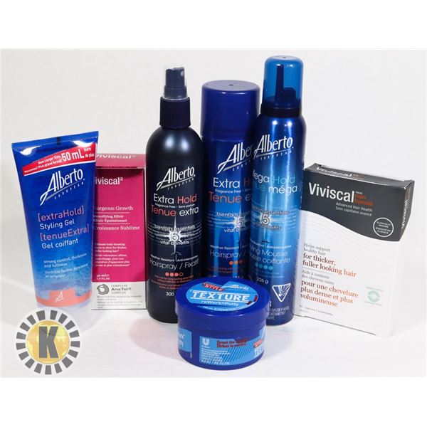 BAG OF ALBERTO EUROPEAN & VIVISCAL HAIR PRODUCTS