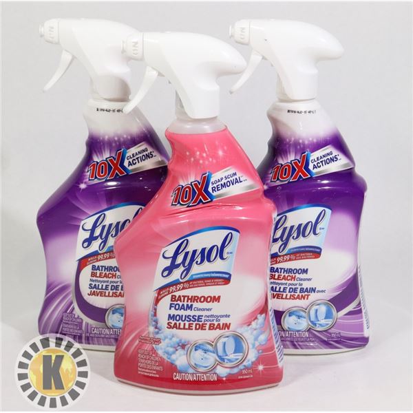 ASSORTED BAG OF LYSOL BATHROOM CLEANERS