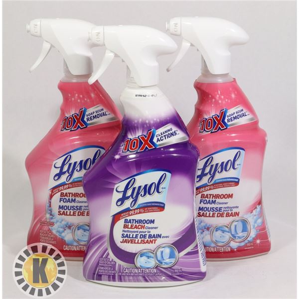 ASSORTED BAG OF LYSOL BATHROOM CLEANERS