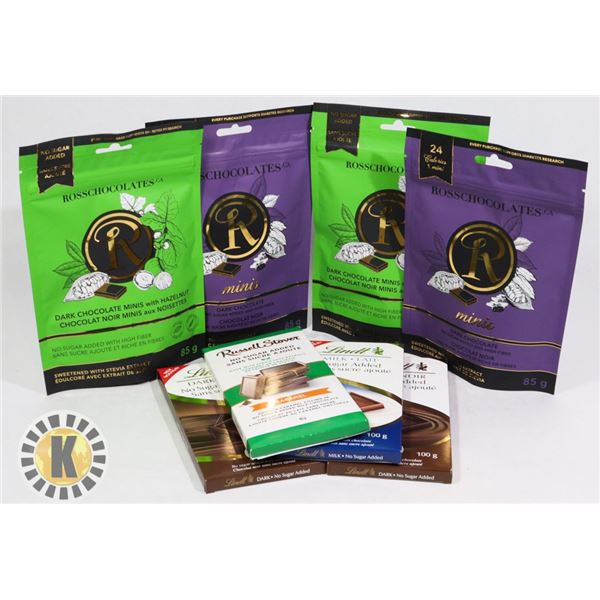 BAG OF LINDT CHOCOLATE AND ROSSCHOCOLATES