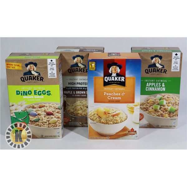 4 BUNDLES OF ASSORTED QUAKER OATS