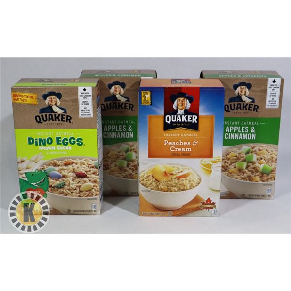 4 BUNDLES OF ASSORTED QUAKER OATS