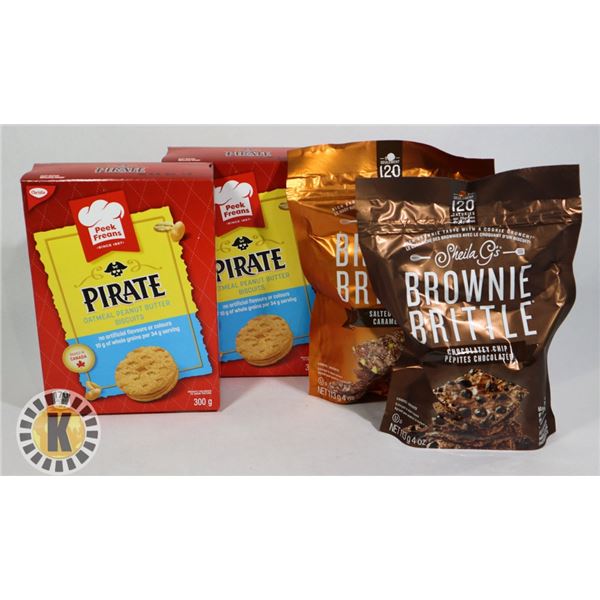 BAG OF PIRATE BISCUIT AND SHEILA BROWNIE BRITTLE