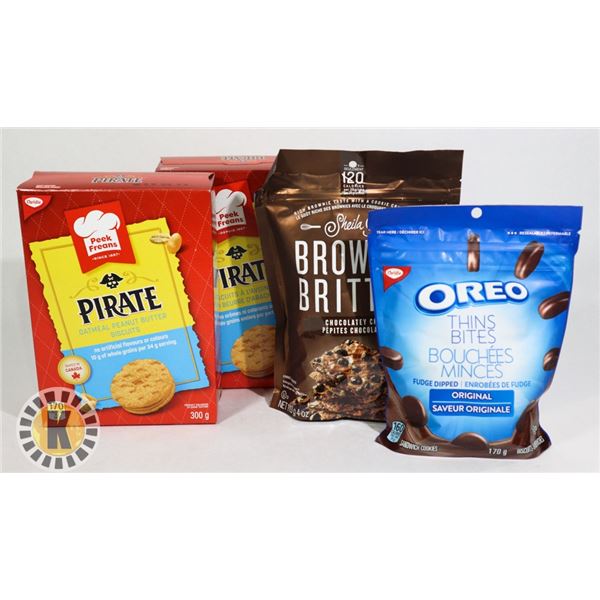 BAG OF PIRATE BISCUIT AND SHEILA BROWNIE BRITTLE