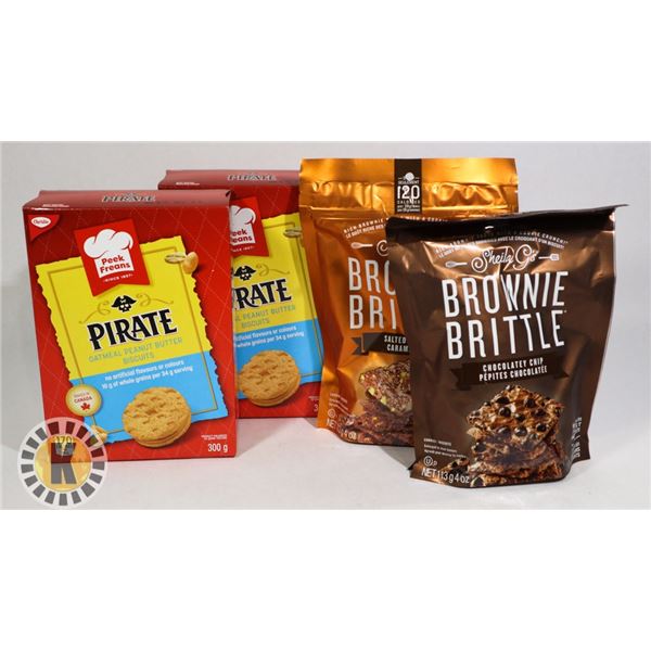 BAG OF PIRATE BISCUIT AND SHEILA BROWNIE BRITTLE