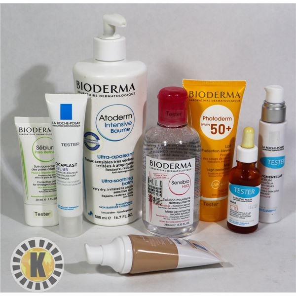 ASSORTED BAG OF BIODERMA SKIN CARE PRODUCTS