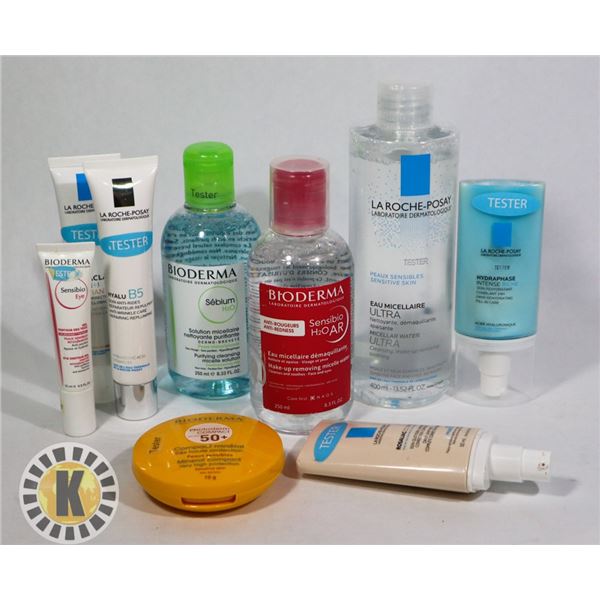 ASSORTED BAG OF BIODERMA SKIN CARE PRODUCTS