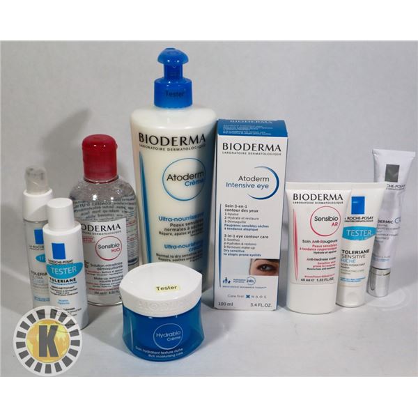 ASSORTED BAG OF BIODERMA SKIN CARE PRODUCTS