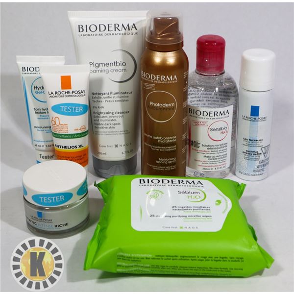 ASSORTED BAG OF BIODERMA SKIN CARE PRODUCTS