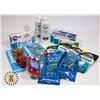 Image 1 : BAG OF DENTAL HYGIENE ITEMS AND DOVE  BODY WASH