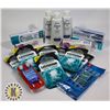 Image 1 : BAG OF DENTAL HYGIENE ITEMS AND DOVE  BODY WASH