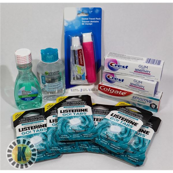 ASSORTED BAG OF DENTAL PRODUCTS