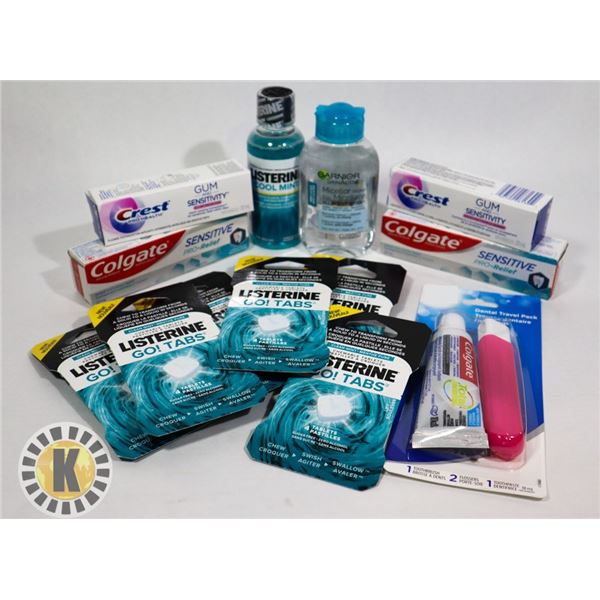 ASSORTED BAG OF DENTAL PRODUCTS