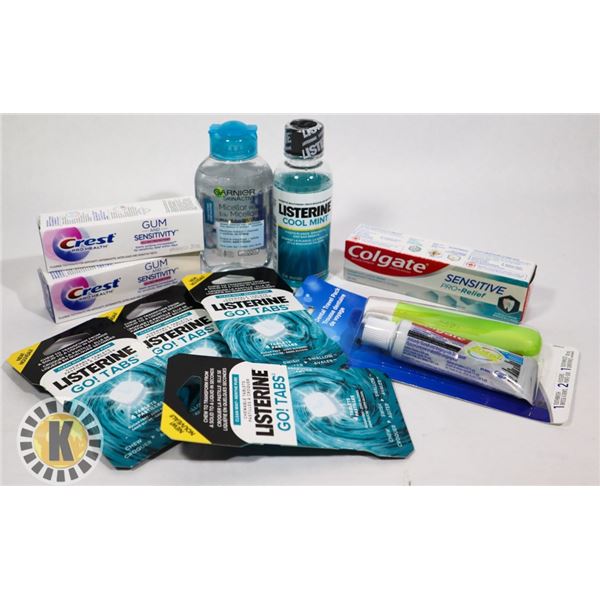 ASSORTED BAG OF DENTAL PRODUCTS