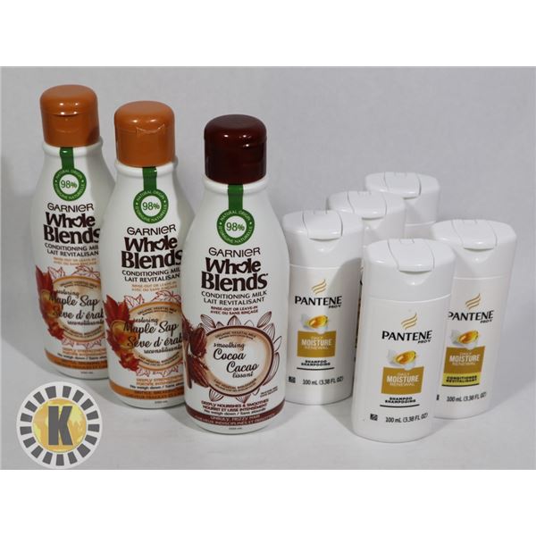 BAG OF GARNIER WHOLE BLENDS HAIR PRODUCTS