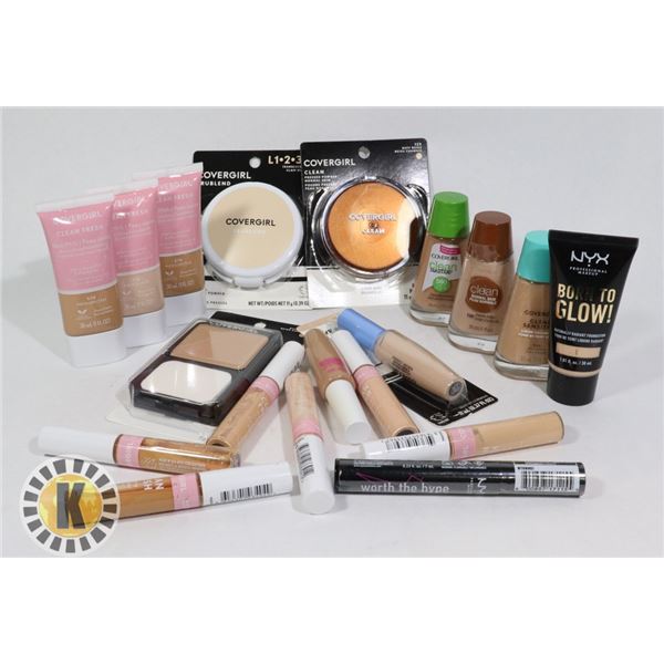 ASSORTED BAG OF MAKE-PU PRODUCTS INCLUDES NYX