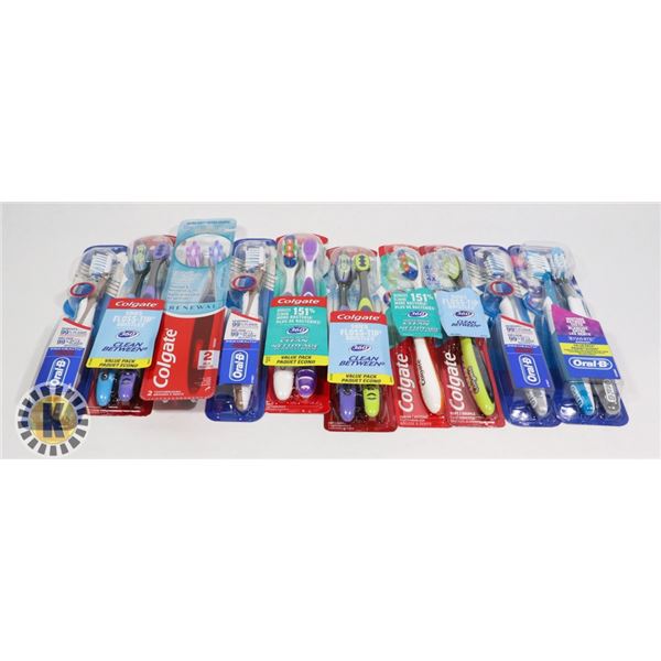 ASSORTED BAG OF TOOTH-BRUSH INCLUDES ORAL-B