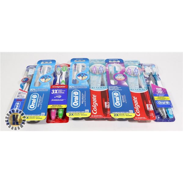 ASSORTED BAG OF TOOTH-BRUSH INCLUDES ORAL-B
