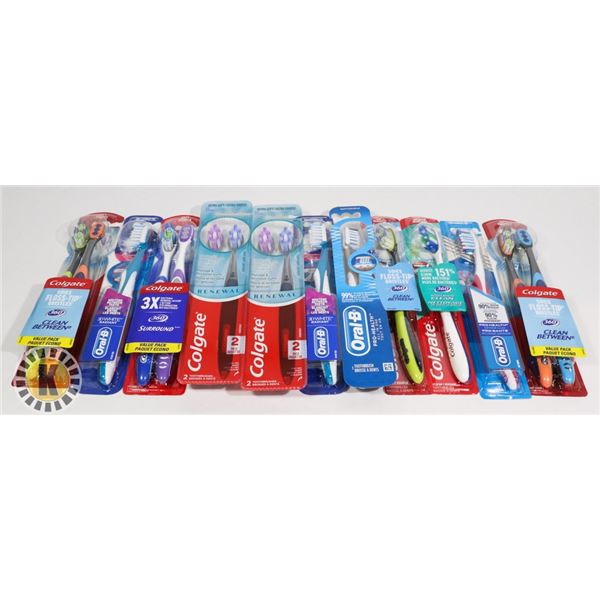 ASSORTED BAG OF TOOTH-BRUSH INCLUDES ORAL-B