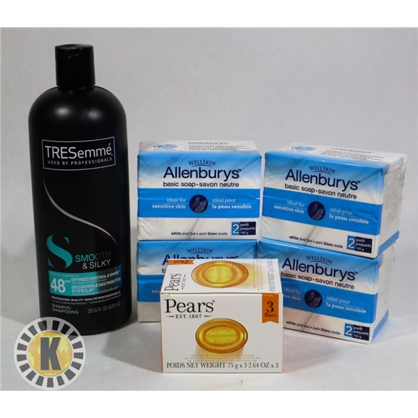 ASSORTED BAG OF SOAP INCLUDES ALLENBURYS &PEARS