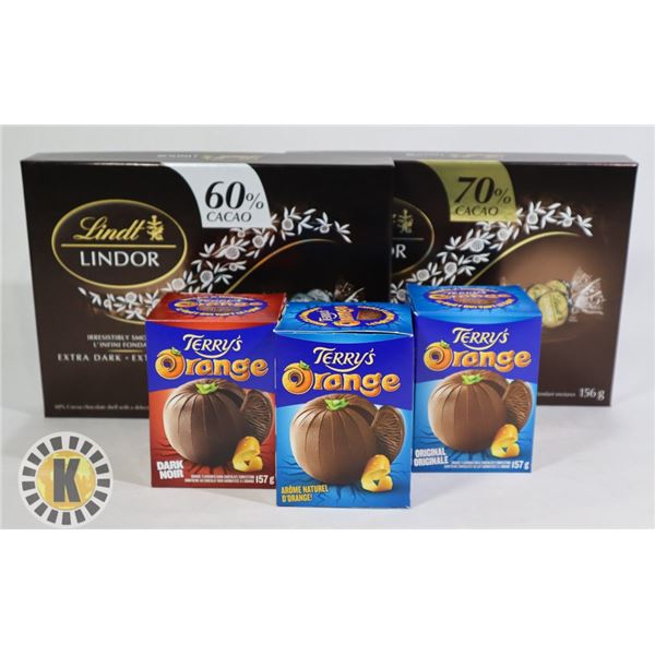 BAG OF LINDT LINDOR & TERRY'S ORANGE