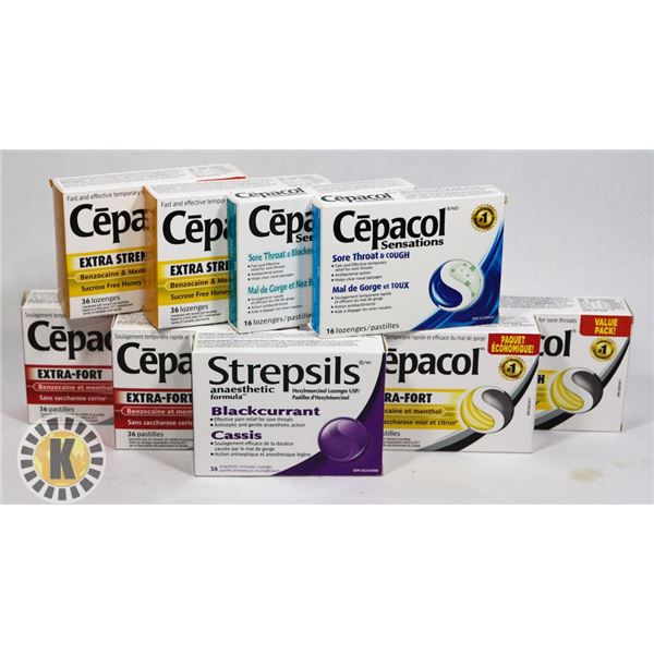 BAG OF CEPACOL AND STREPSILS