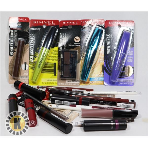 BAG OF ASSORTED RIMMEL COSMETIC PRODUCT