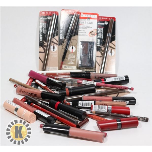 BAG OF ASSORTED RIMMEL COSMETIC PRODUCT