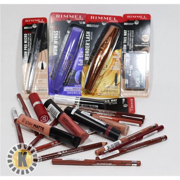 BAG OF ASSORTED RIMMEL COSMETIC PRODUCT