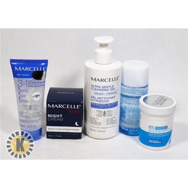 ASSORTED BAG OF MARCELLE SKIN CARE PRODUCT