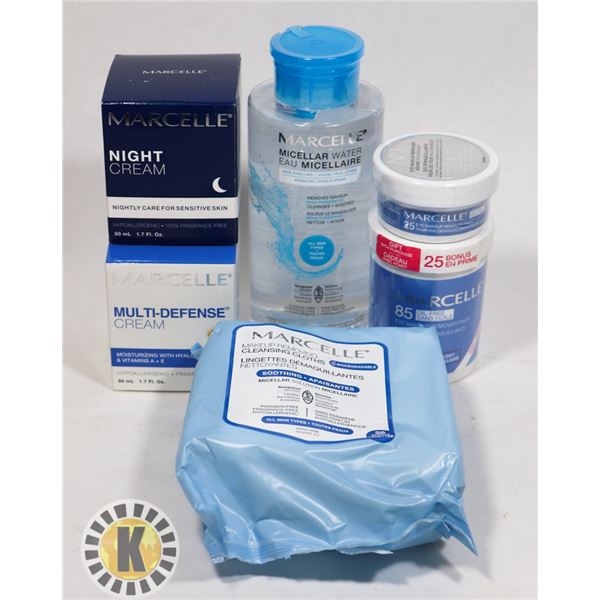 ASSORTED BAG OF MARCELLE SKIN CARE PRODUCT