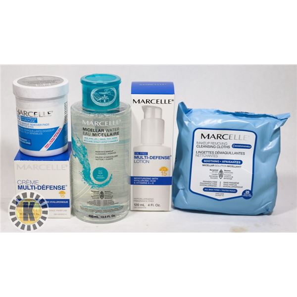 ASSORTED BAG OF MARCELLE SKIN CARE PRODUCT