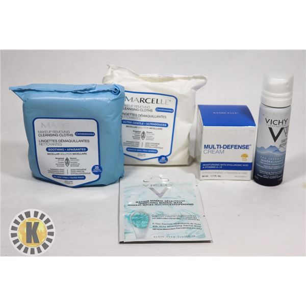 ASSORTED BAG OF MARCELLE SKIN CARE PRODUCT