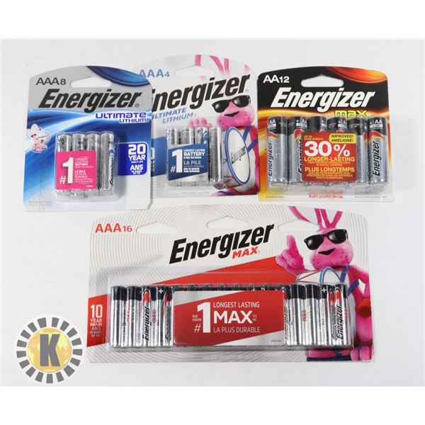 BAG OF ASSORTED BATTERIES INCLUDES ENERGIZER