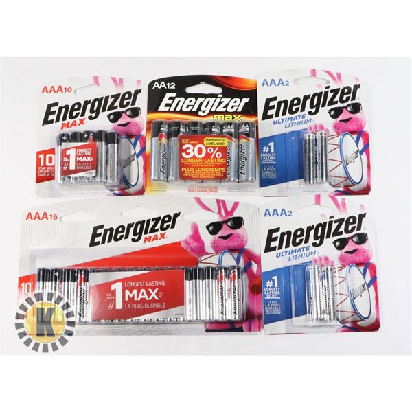 BAG OF ASSORTED BATTERIES INCLUDES ENERGIZER