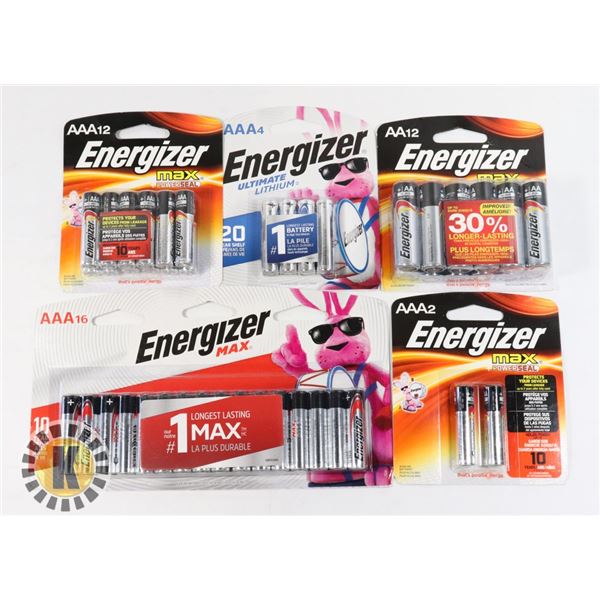 BAG OF ASSORTED BATTERIES INCLUDES ENERGIZER