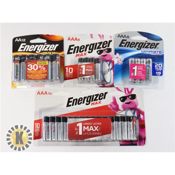 BAG OF ASSORTED BATTERIES INCLUDES ENERGIZER