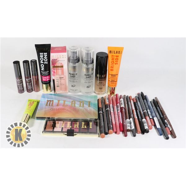 BAG OF ASSORTED COSMETIC PRODUCTS INCLUDES MILLANI