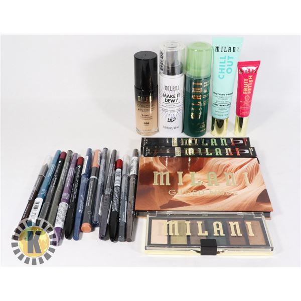 BAG OF ASSORTED COSMETIC PRODUCTS INCLUDES MILLANI