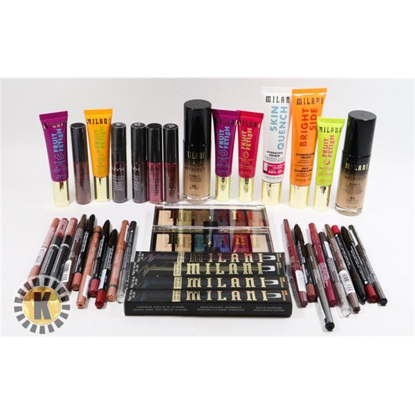 BAG OF ASSORTED COSMETIC PRODUCTS INCLUDES MILLANI