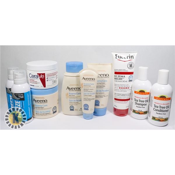 BAG OF ASSORTED SKIN CARE SUPPLIES