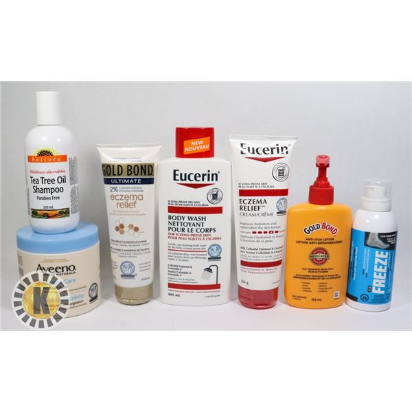 BAG OF ASSORTED SKIN CARE SUPPLIES