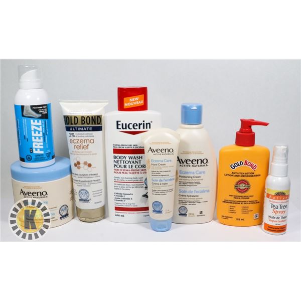 BAG OF ASSORTED SKIN CARE SUPPLIES