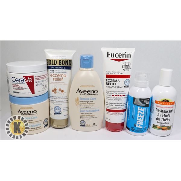 BAG OF ASSORTED SKIN CARE SUPPLIES